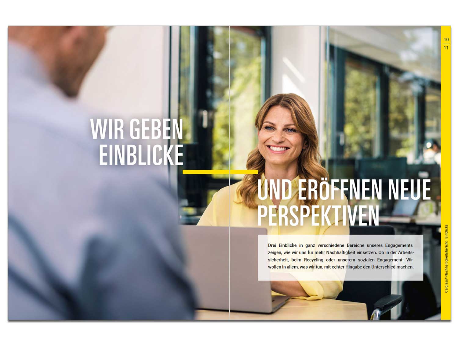 Seiten aus dem Carglass Nachhaltigkeitsbericht 2024